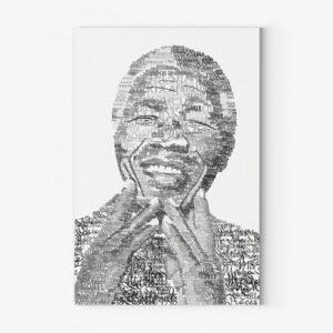 Toile Typographique : Nelson Mandela
