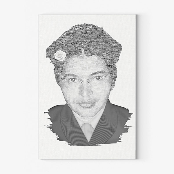 Toile typographique : Rosa Parks