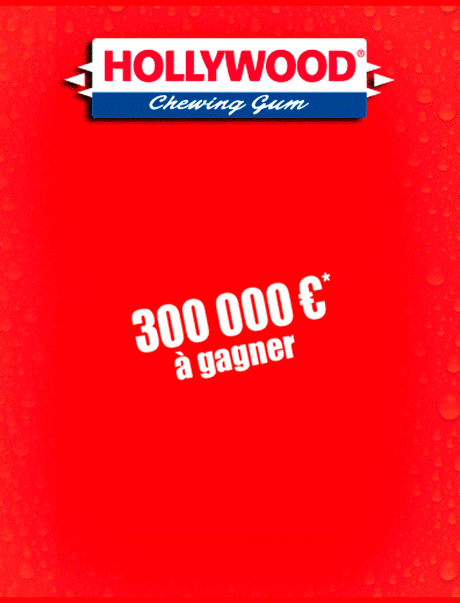 Argraphic création de bannière publicitaire, publicité Hollywood chewing gum