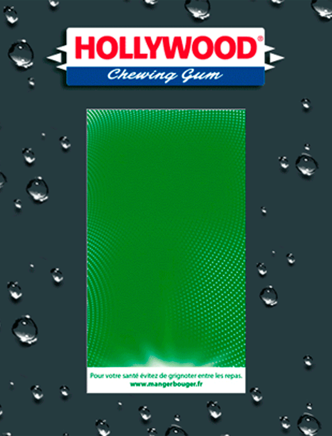 Argraphic création de bannière publicitaire, publicité Hollywood chewing gum