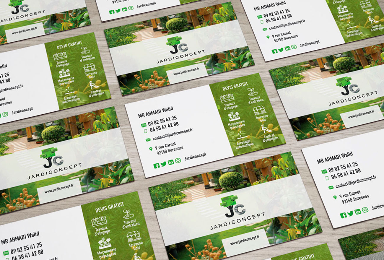 Argraphic, création de carte de visite paysagiste