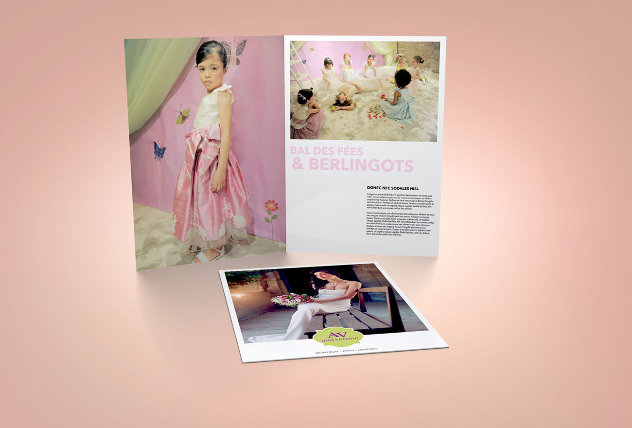 Argraphic Création de flyer, et dépliant Ana vérone, créatrice de mode