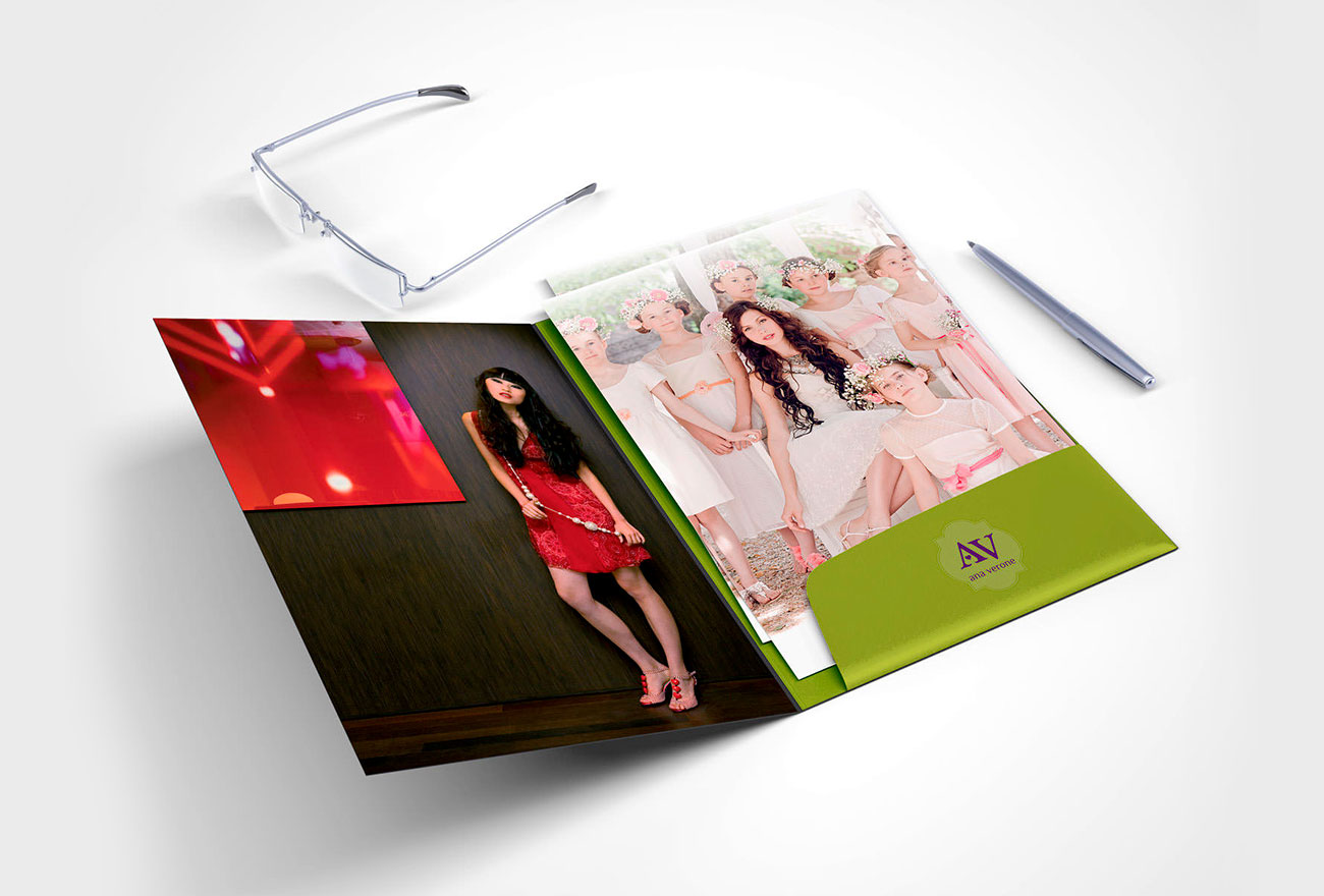 Argraphic Création de chemise à rabats, et dépliant Ana vérone, créatrice de mode