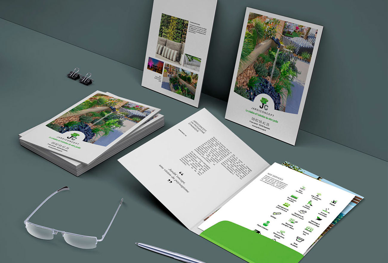 Argraphic, création de mise en page, présentation, chemise à rabat