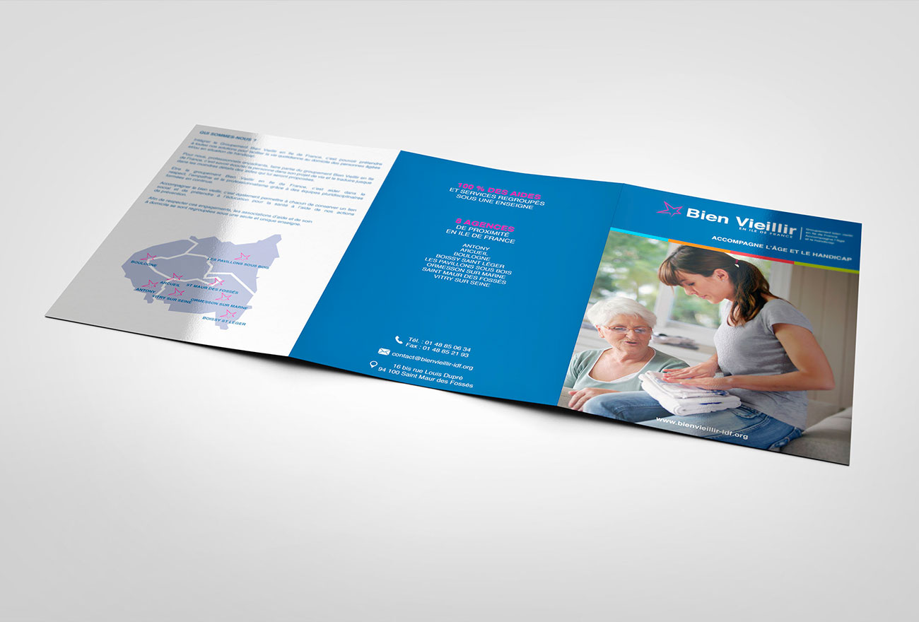 Argraphic, création de dépliant ehpad, santé, hôpital, soin