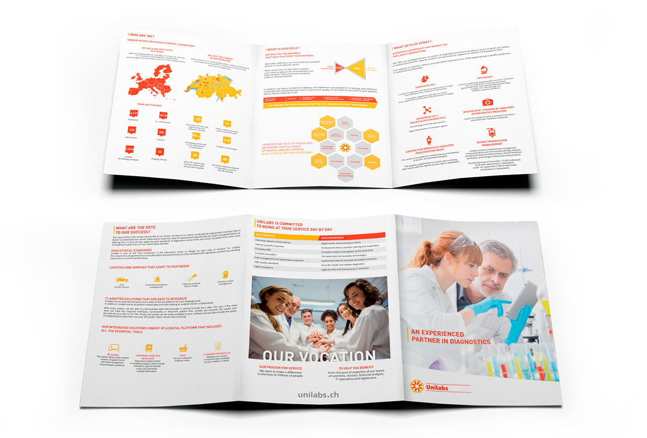 Argraphic création de dépliant, laboratoire pharmaceutique