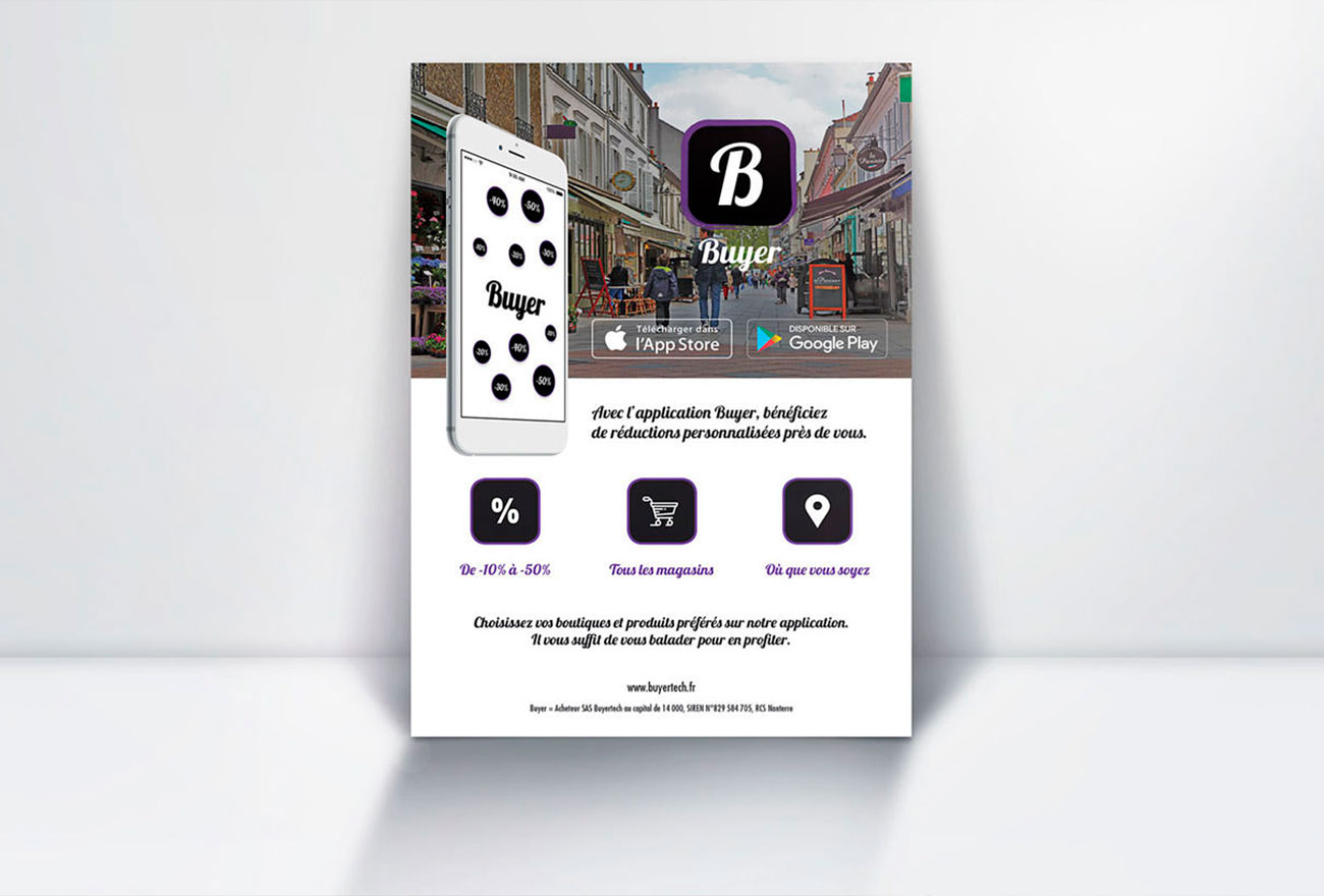 Argraphic Création de flyer Buyer, application mobile