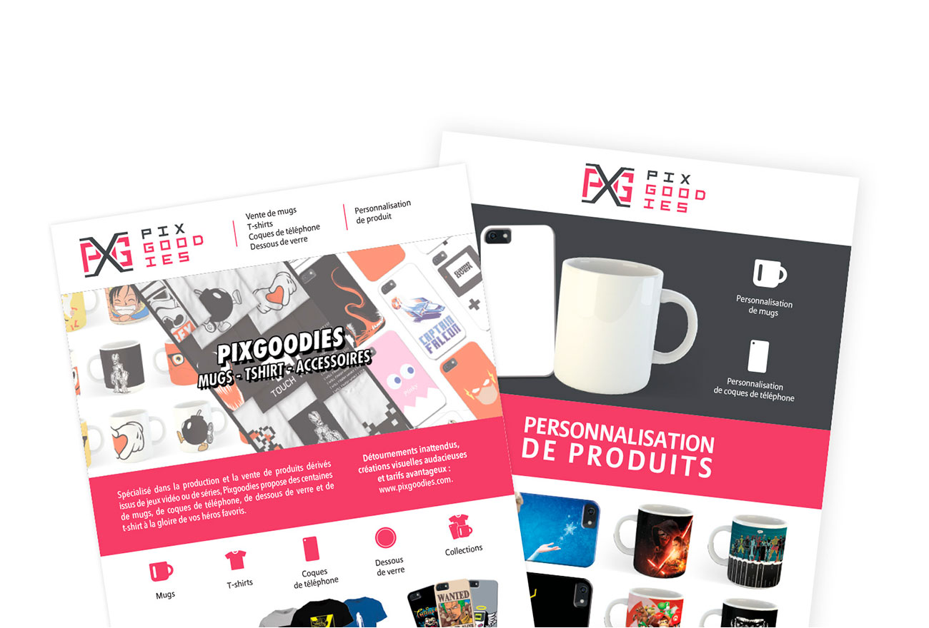 Argraphic, création de flyer boutique en ligne de goodies, e-commerce