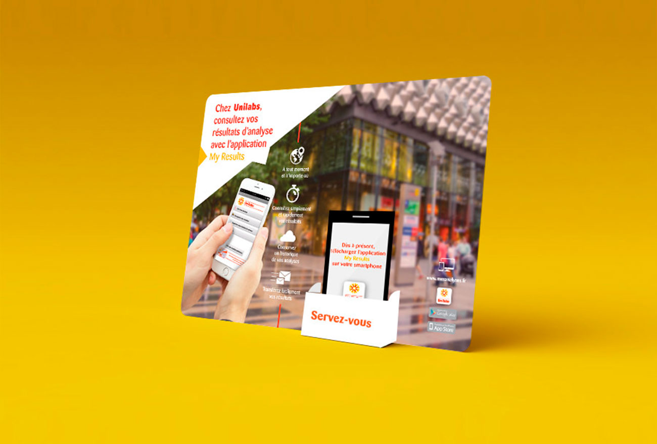 Argraphic création de support, fronton, laboratoire pharmaceutique