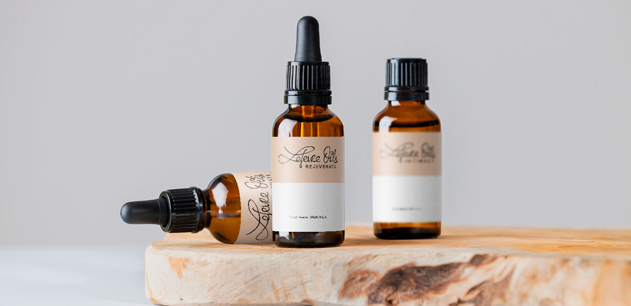 Argraphic, création de logo cosmétique, huile, soin et beauté - création étiquette