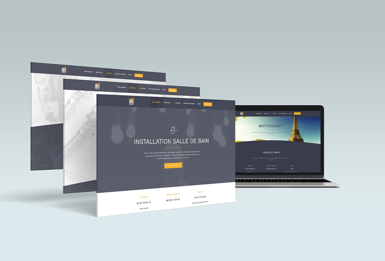 Argraphic, création de site vitrine, BTP, rénovation d'intérieur et extérieur