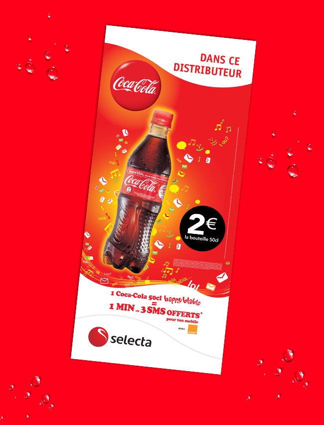 Argraphic, création de publicité, support de communication, PLV, produit sur lieu de vente, stop rayon, Kakémono, Coca-cola