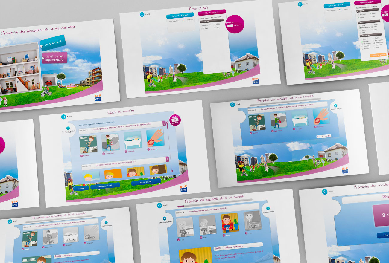 Argraphic Création d'application les risques d'accidents de la maison, assurance GMF