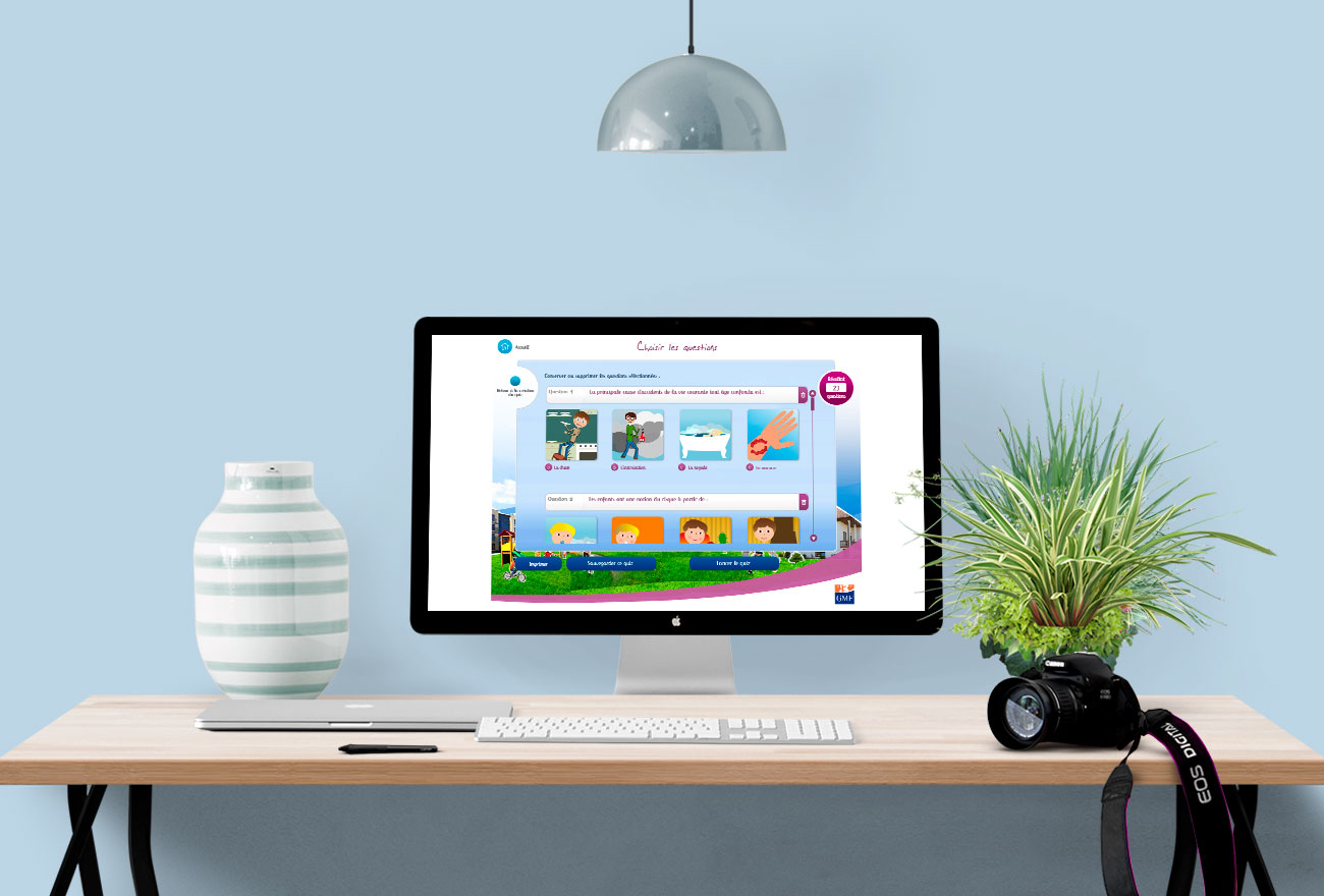 Argraphic Création d'application les risques d'accidents de la maison, assurance GMF