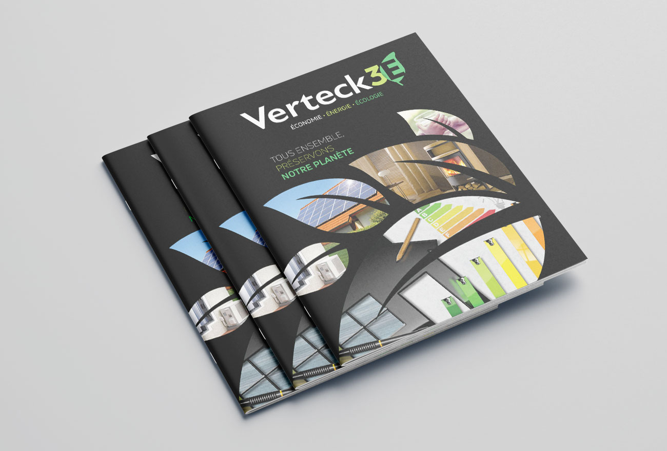 Argraphic Création de mise en page, catalogue, énergie renouvelable, Verteck3E