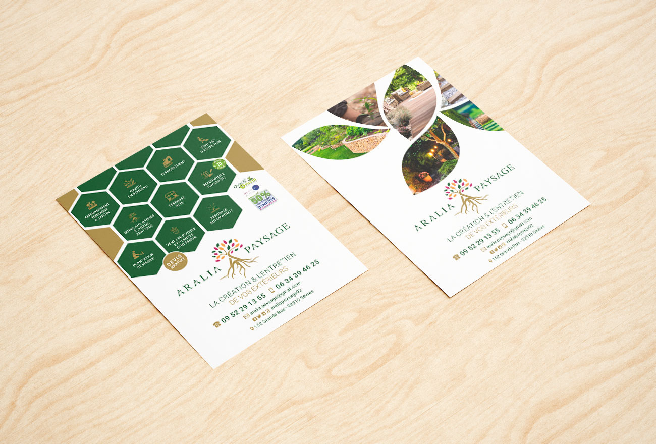 Argraphic, création de flyer, charte graphique, paysagiste
