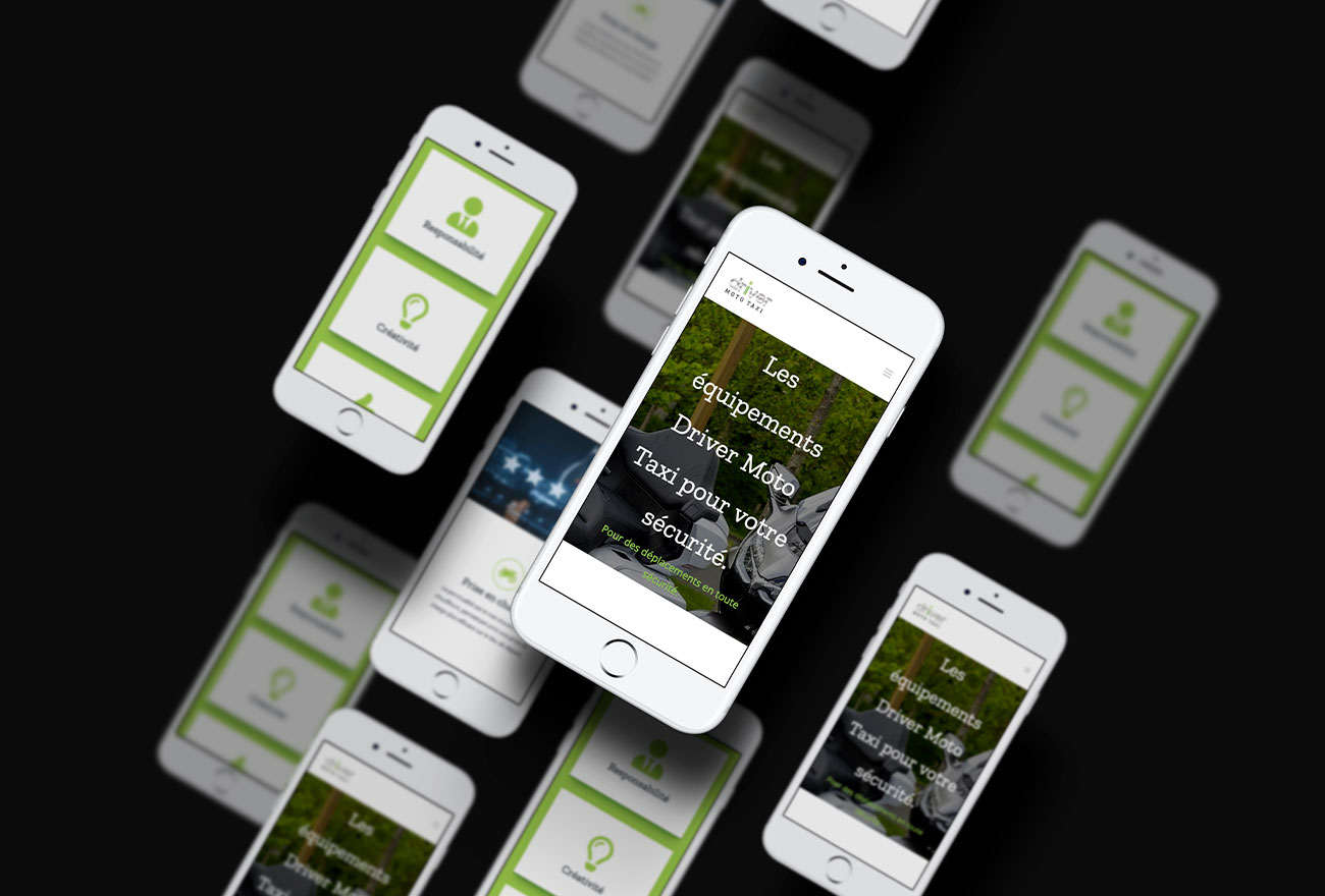 Argraphic, création de site vitrine taxi moto, chauffeur