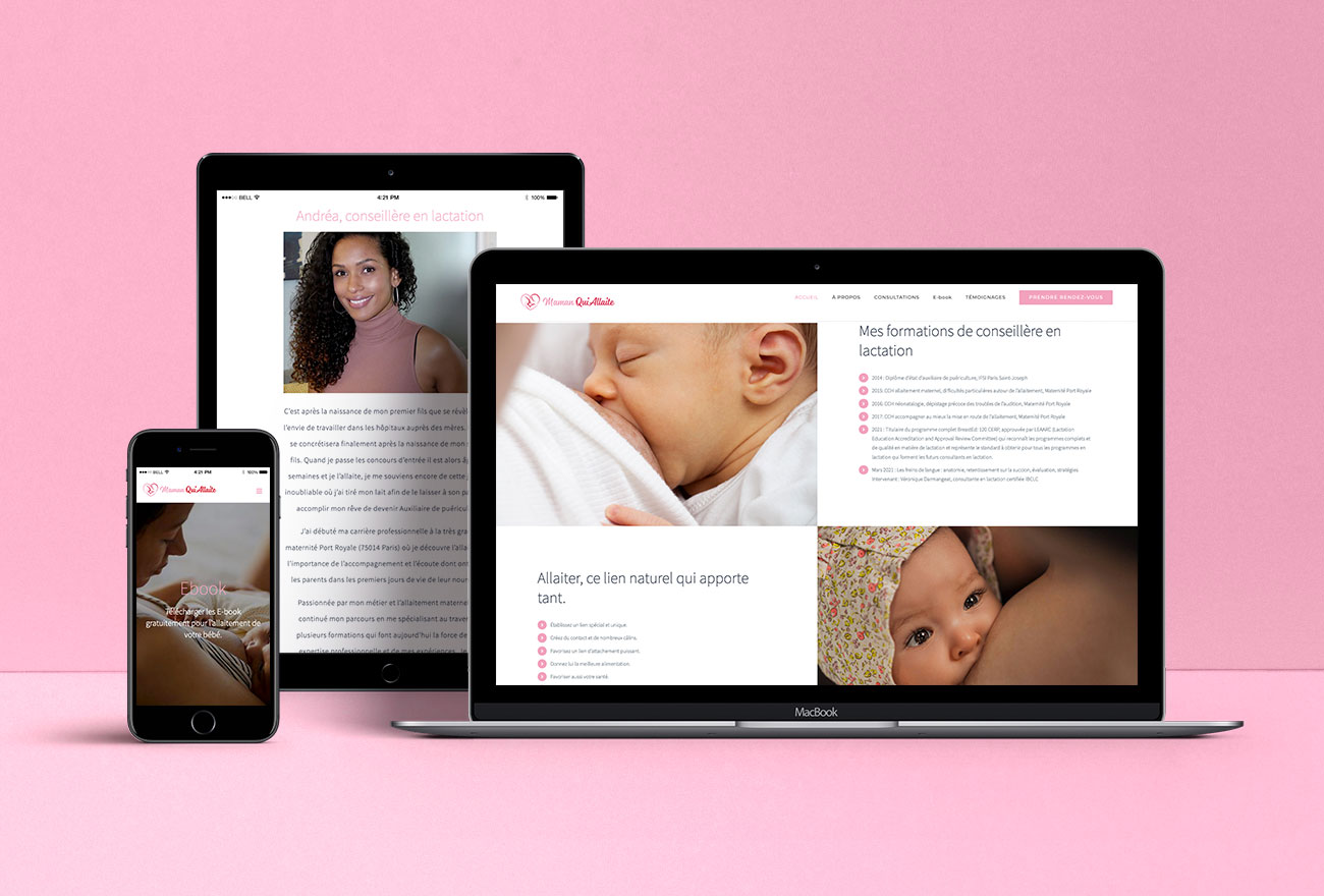 Argraphic, création de site vitrine conseillère en lactation