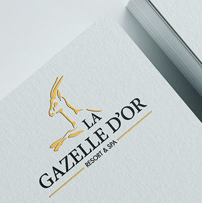 création de logo la Gazelle d'Or complexe hôtelier en Algérie