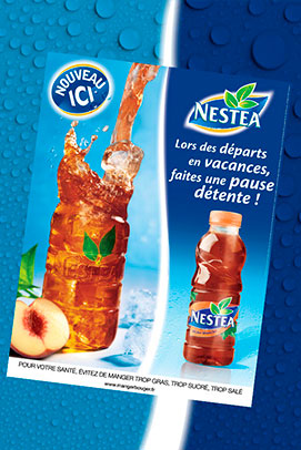 Création de publicité, flyer, kakemono, Nestea