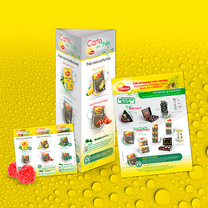 Création de Flyer et dépliant Lipton ice tea