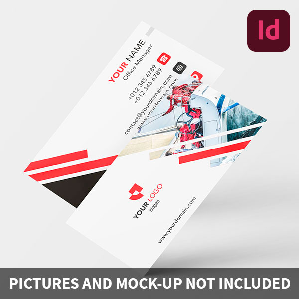 Argraphic - Template carte de visite design, indesign, business card - Carte de visite recto verso