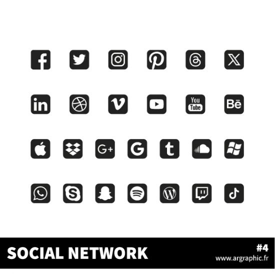24 logos de réseaux sociaux à télécharger gratuitement