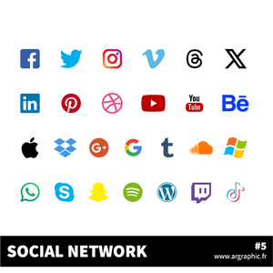 Télécharger 24 logos de réseaux sociaux gratuits