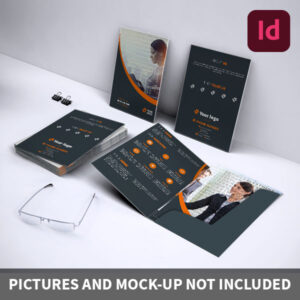 Argraphic - Template chemise à rabat, indesign, square cut folder - Chemise à rabats entreprise