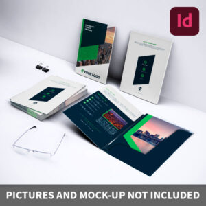 Argraphic - Template chemise à rabat, indesign, square cut folder - Chemise à rabats à personnaliser