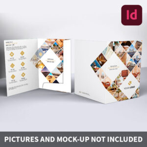 Argraphic - Template chemise à rabat, indesign, square cut folder - Chemise à rabats professionnelle