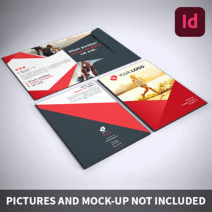 Argraphic - Template chemise à rabat, indesign, square cut folder - Modèle de chemise à rabats gratuit