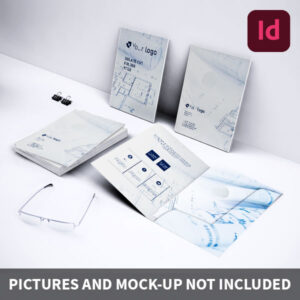 Argraphic - Chemise à rabats template, indesign, square cut folder