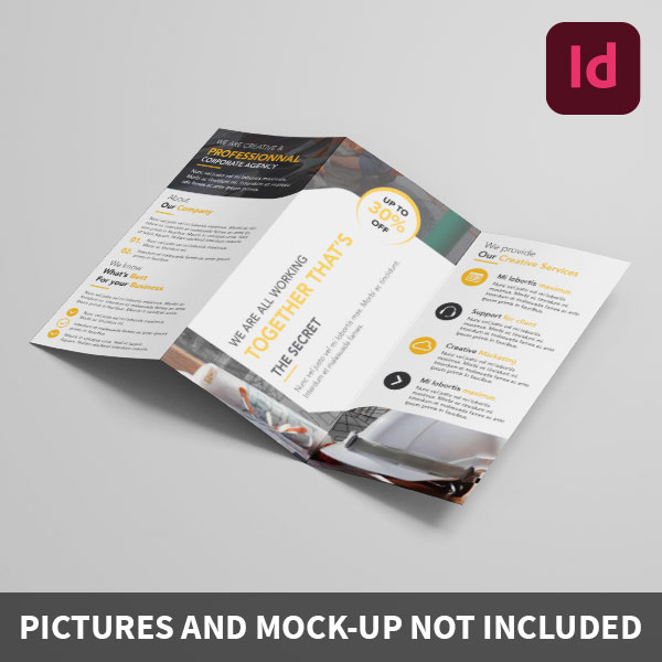 Argraphic - Template dépliant, indesign, tri fold brochure, design