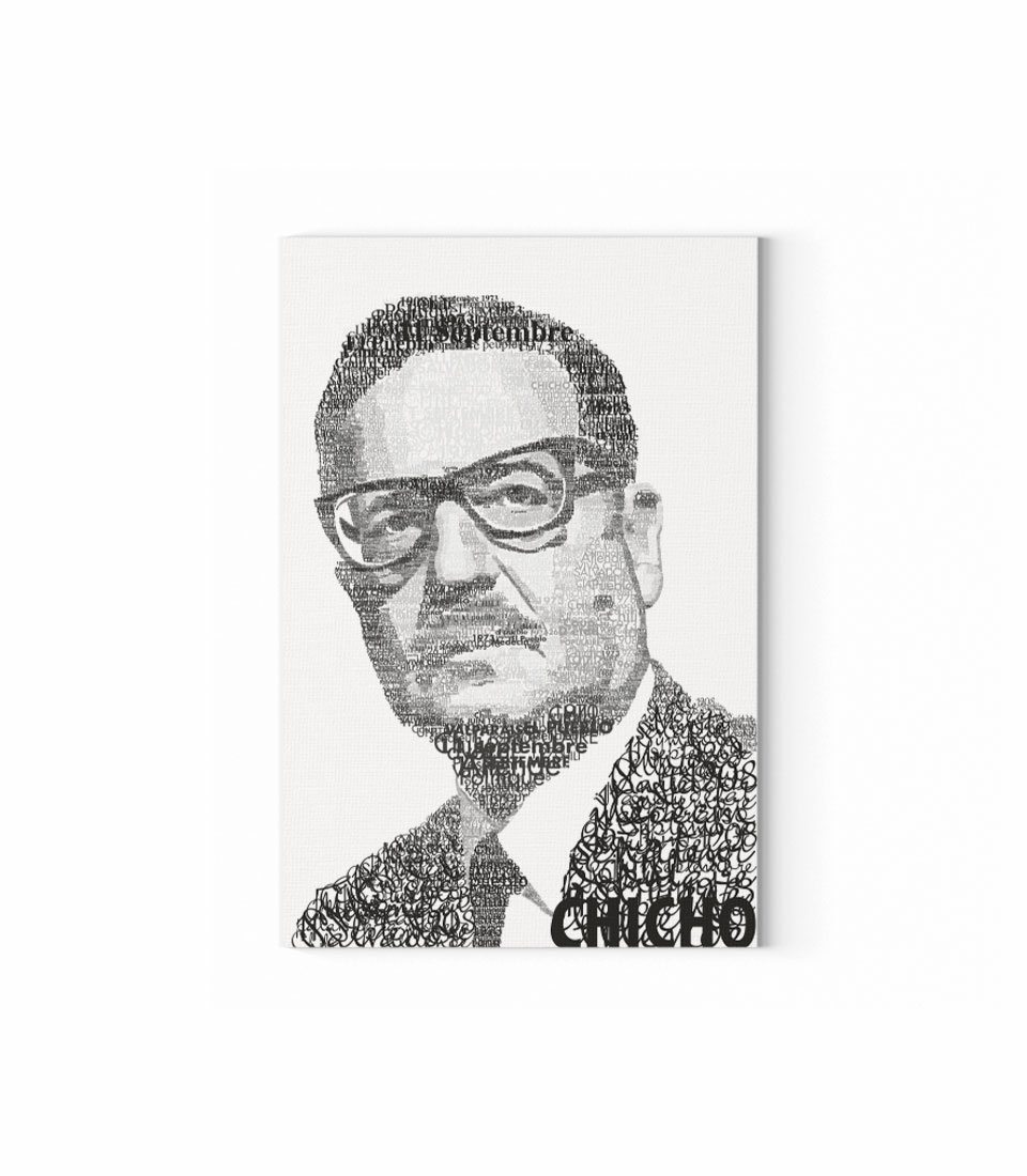 Création d'œuvre d'art numérique, Salvador Allende, Chili