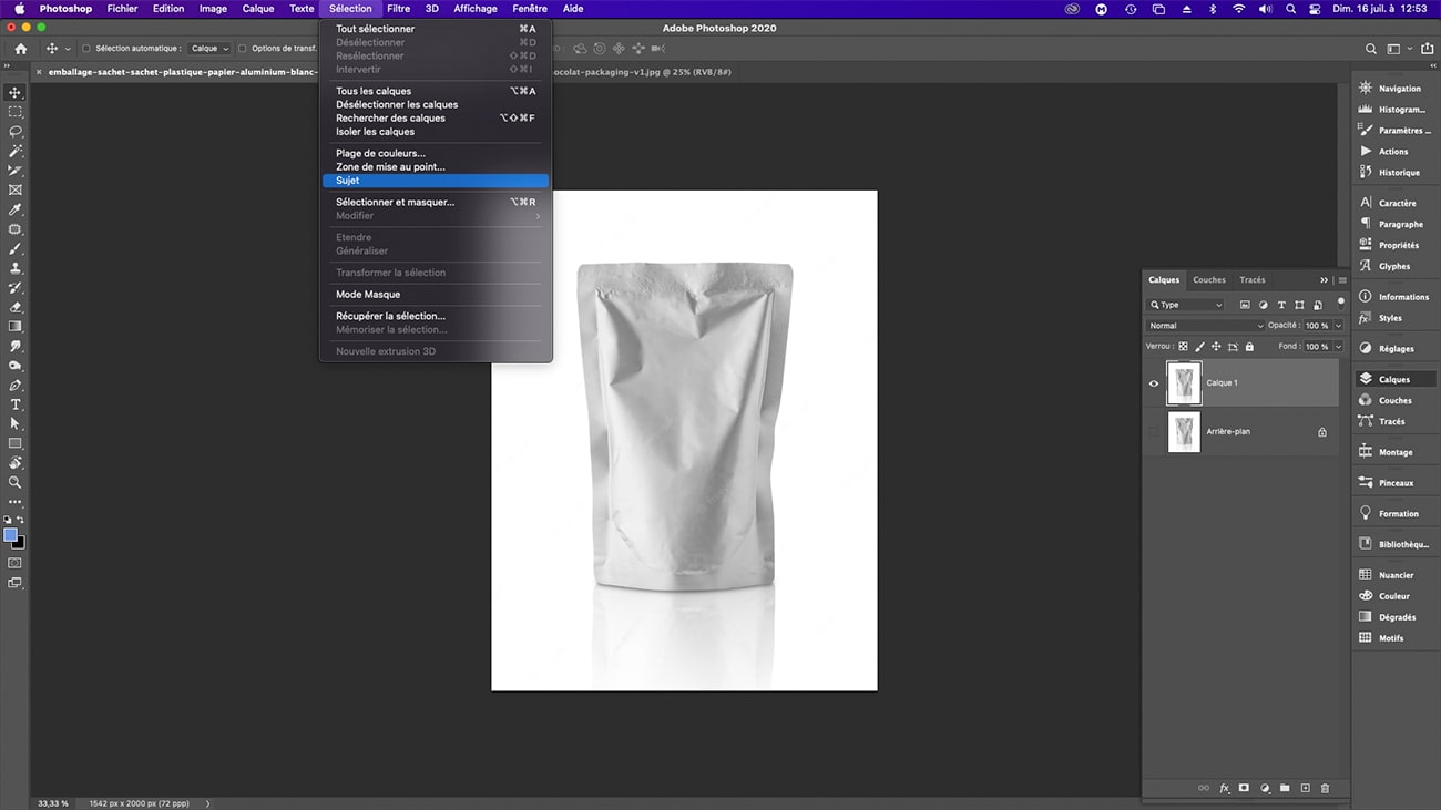 Tutoriel création mock-up packaging - étape 1