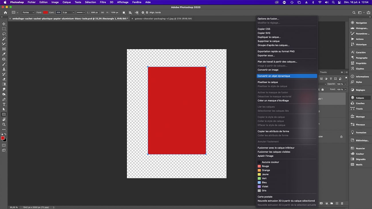 Tutoriel création mock-up packaging - étape 2 bis