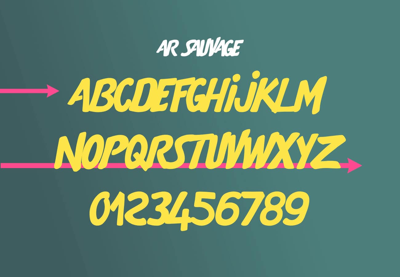 typographie AR Sauvage - font AR Sauvage