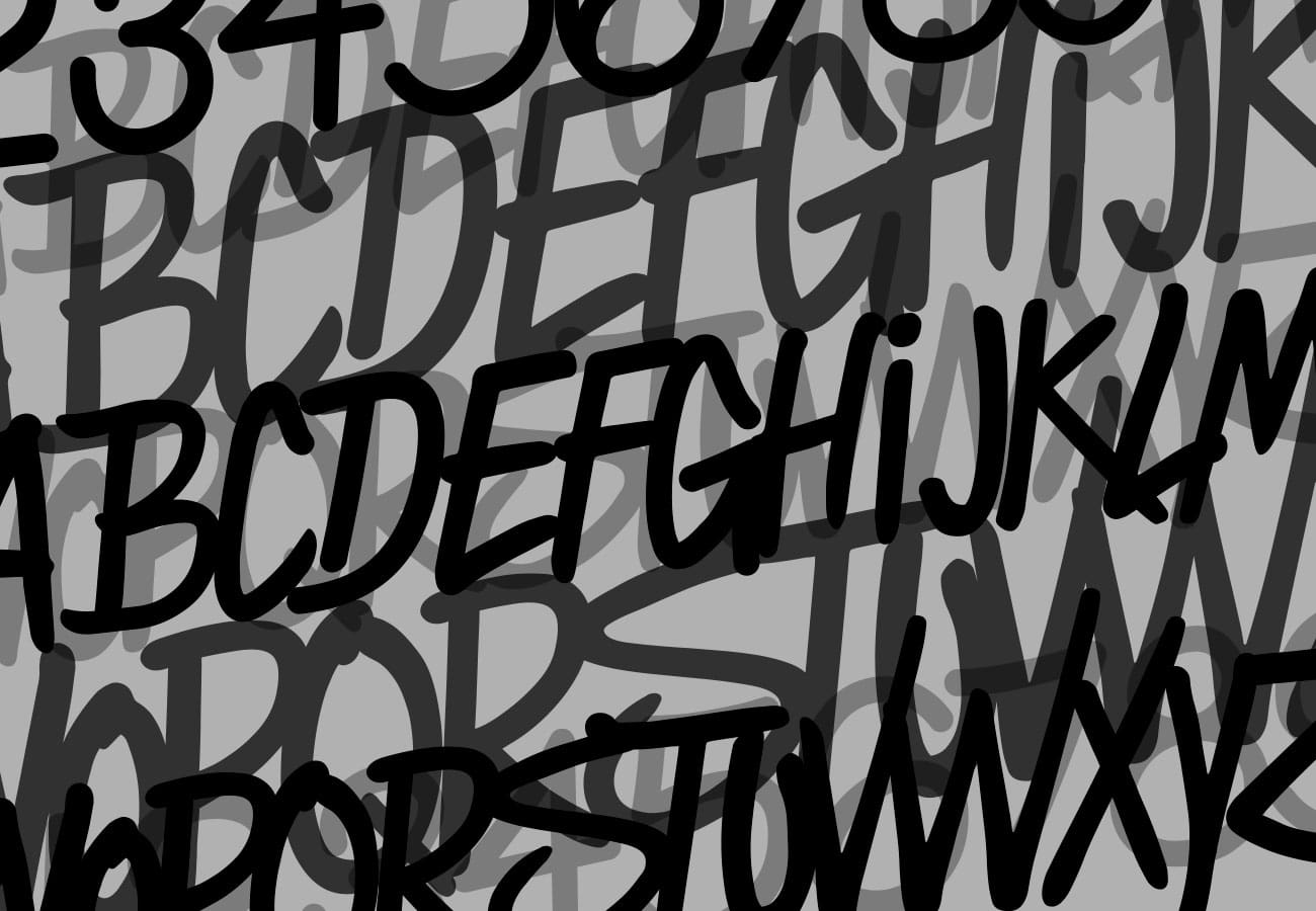 Typographie Argraffiti - Font Argraffiti