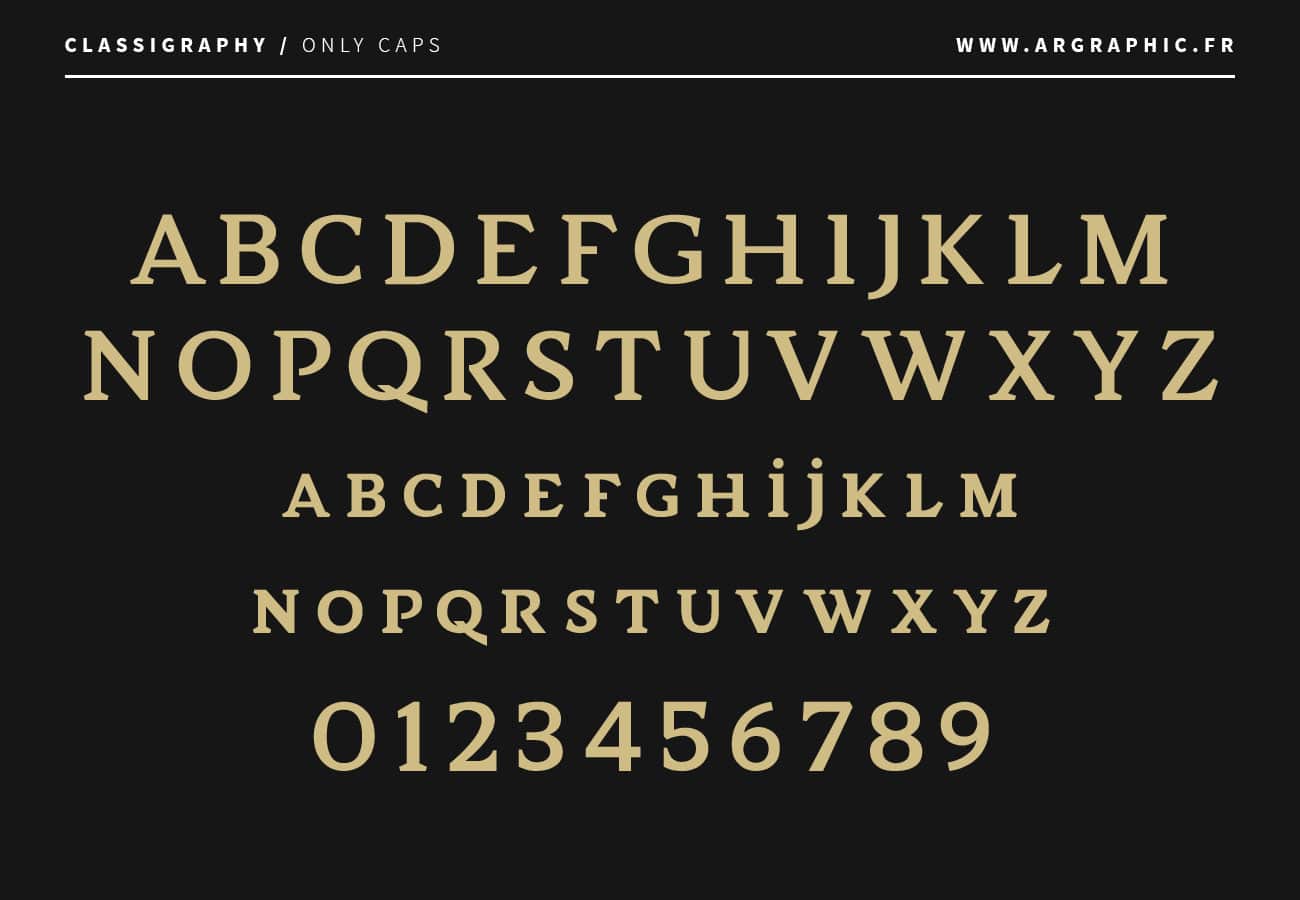 typographie classigraphy - font élégante et harmonieuse