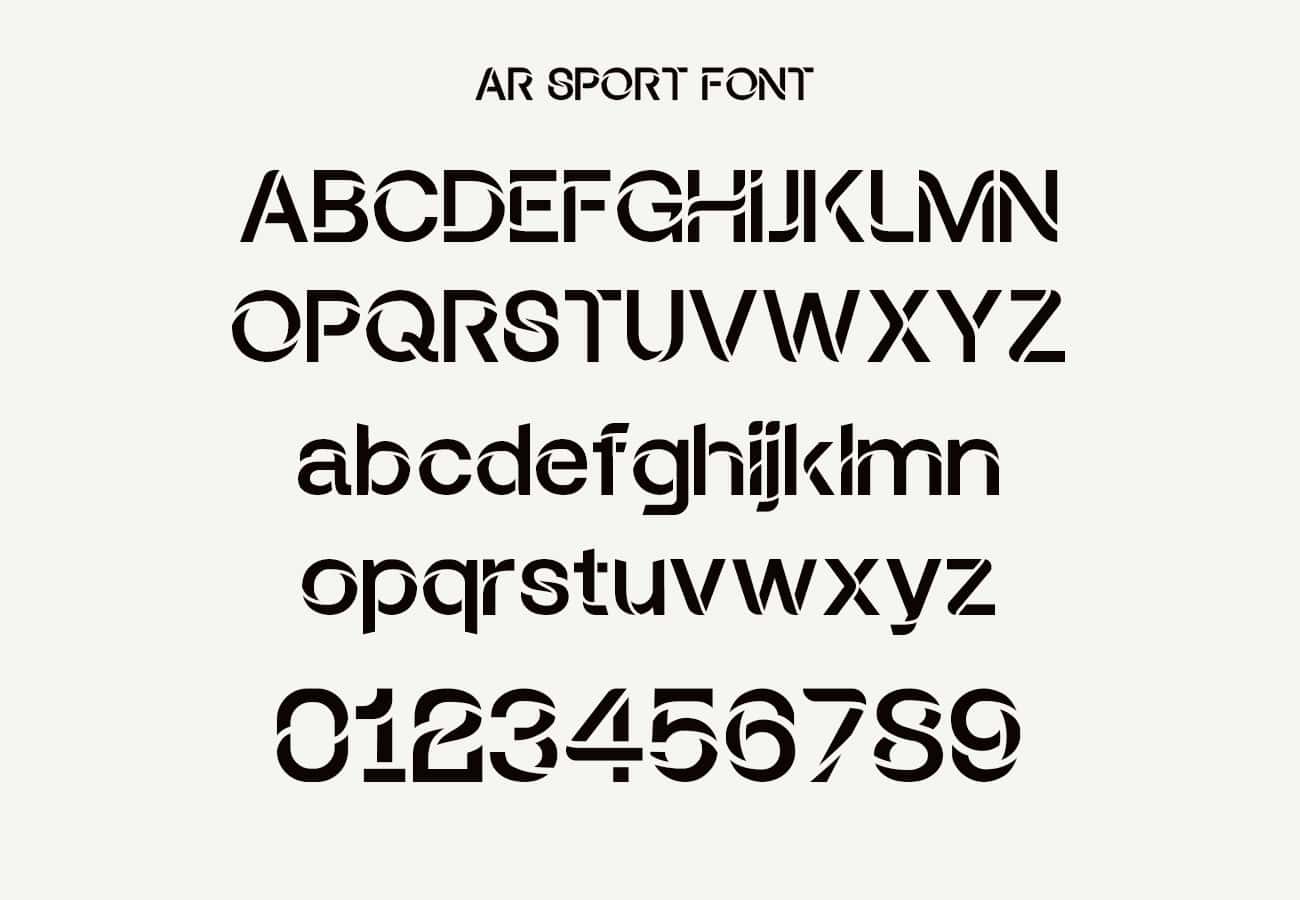 Font AR Sport - typographie AR-Sport - typography AR Sport