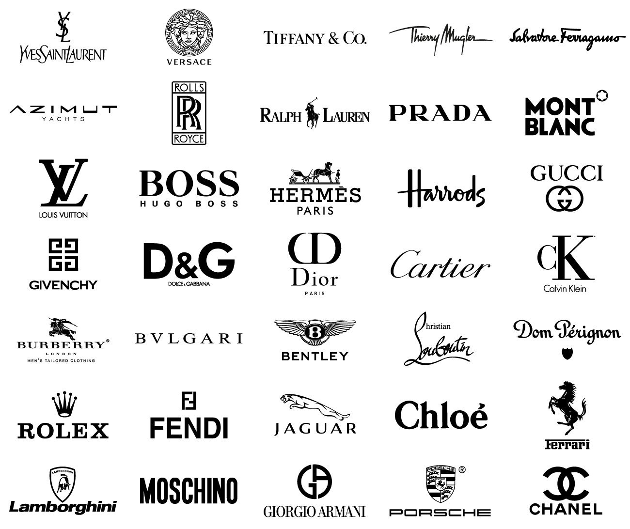 logos de marques de luxe